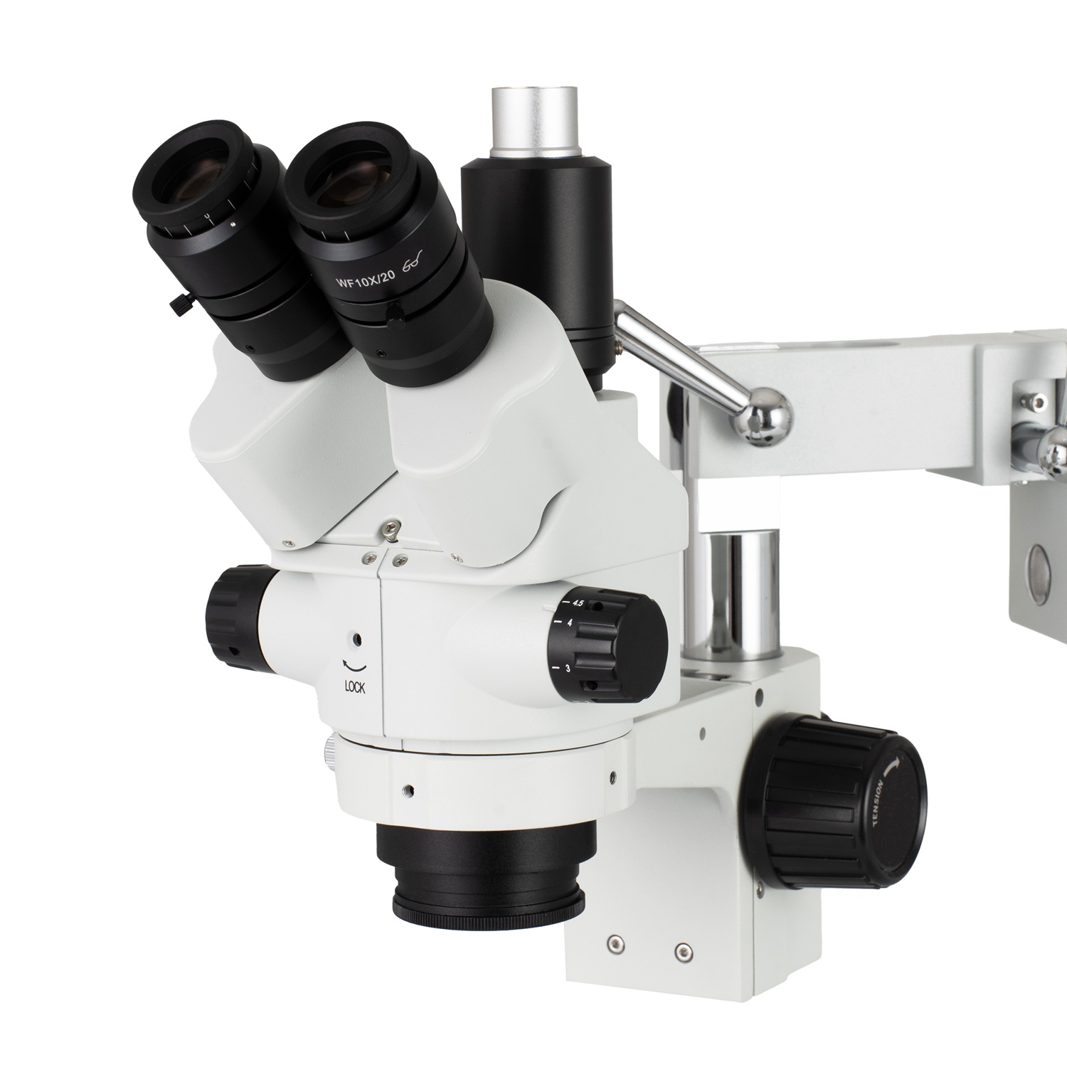 Trinocular Stereo Microscope 7X-45X - Tête de microscope stéréoscopique zoom trinoculaire