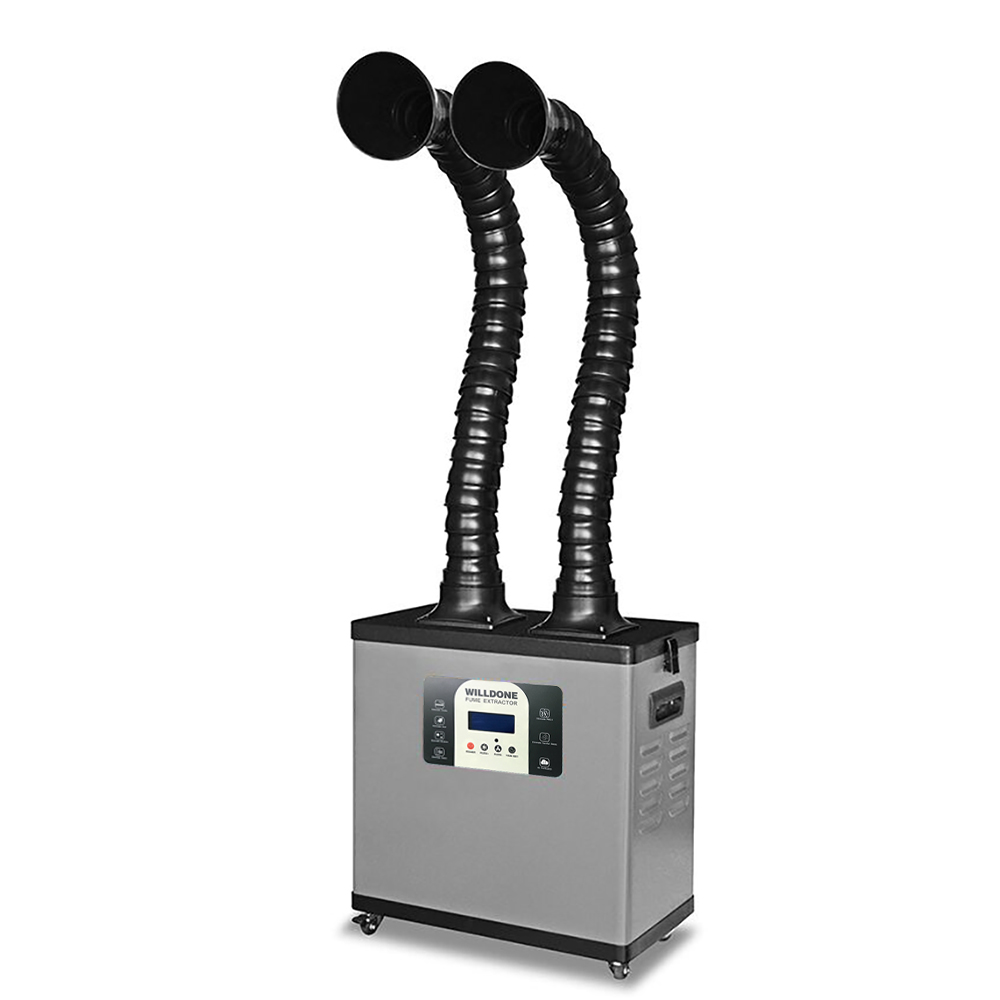 Fume Extractor Soldering Dual Arm - Extracteur de fumée de soudage à