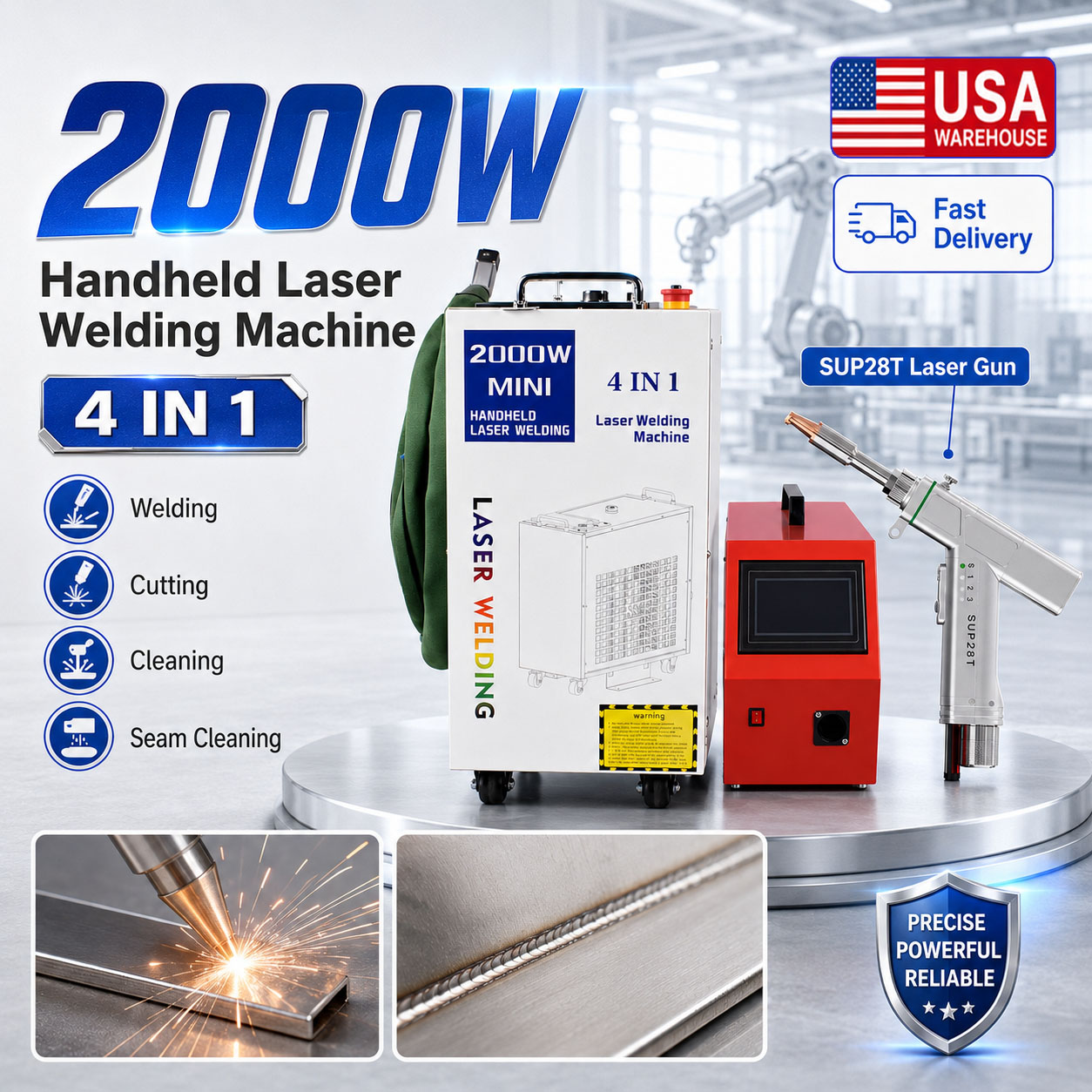 Laser Soldering Machine Handheld - Machine de soudage laser 4-en-1 de