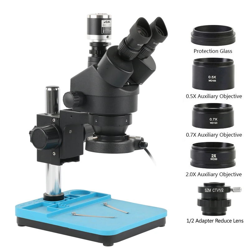 Microscope trinoculaire stéréo - Simul-Focal Industrial Microscope 4K Hdmi avis et prix