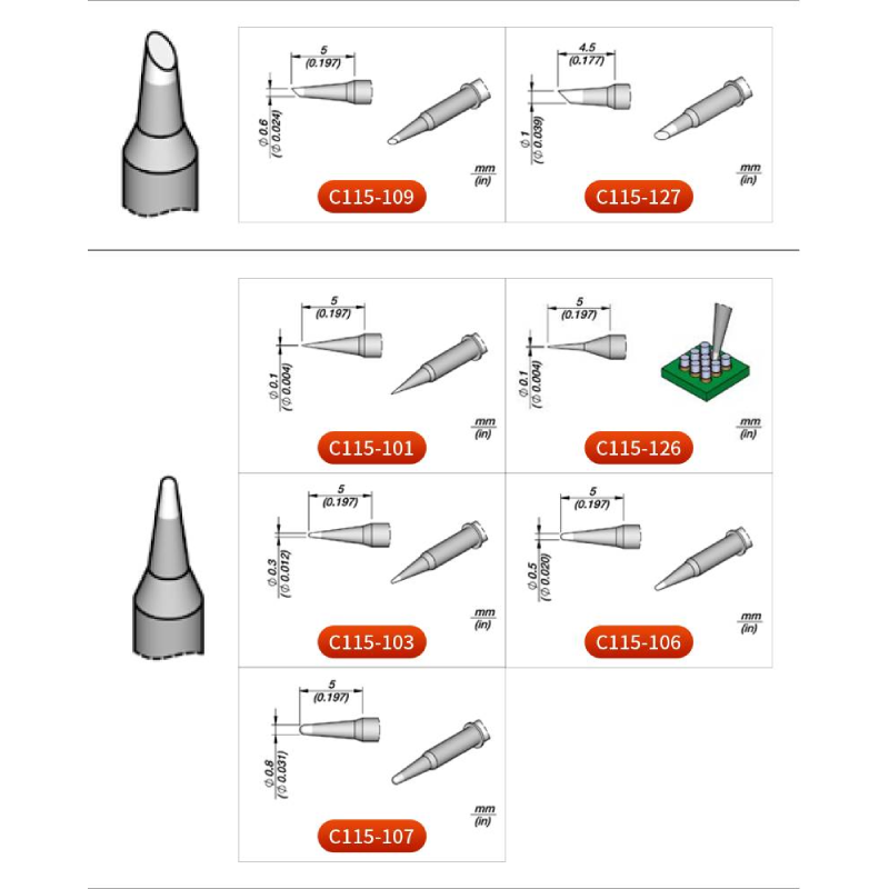 Cartouches JBC C115 originales - C115 Nano Soldering Iron Station avis et prix