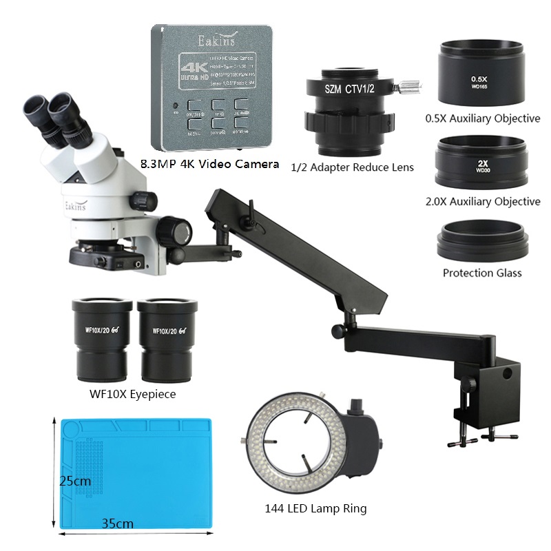 Microscope trinoculaire stéréo - Trinocular Stereo Microscope 7X-45X avis et prix