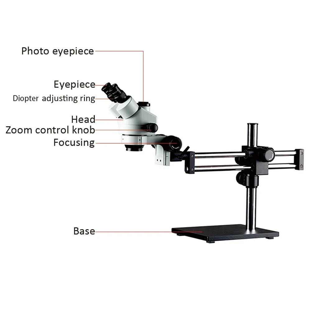 Microscope stéréo trinoculaire - Trinocular Stereo Microscope 7X-45X avis et prix