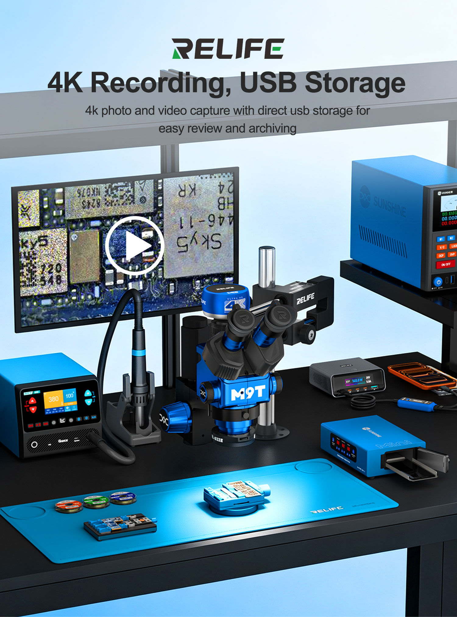 Caméra Microscopique RELIFE MC - 4K Microscope Camera Sony Sensor avis et prix