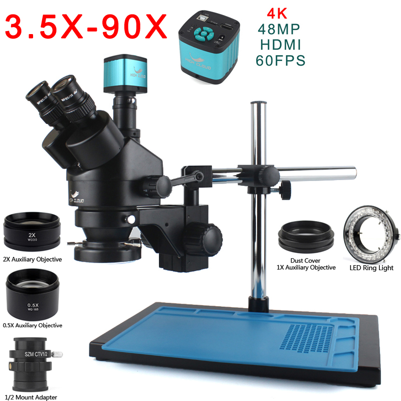 Microscope trinoculaire à Zoom - Trinocular Stereo Microscope 7X-45X avis et prix
